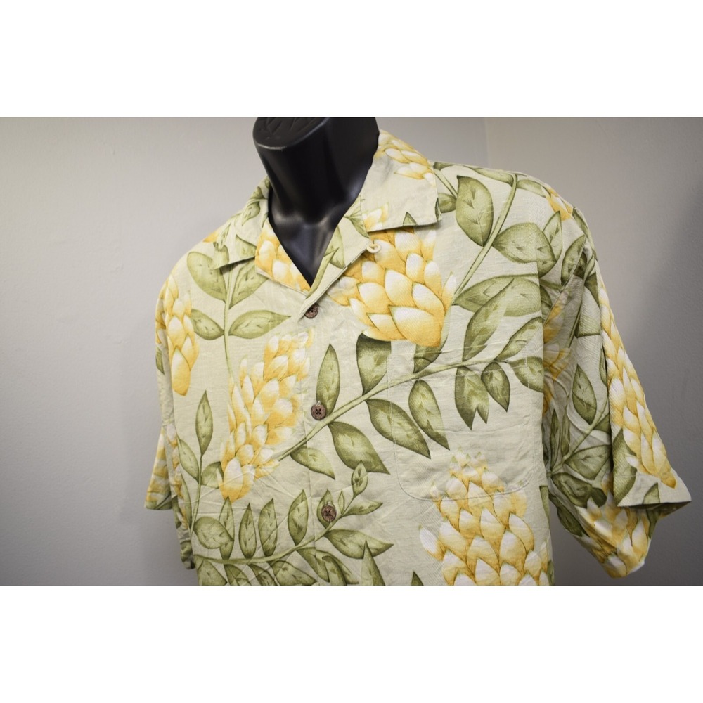 Tommy Bahama Floral Hawaiian Shirt 100% Silk Short Sleeve Mens Size Medium - Picture 2 of 8